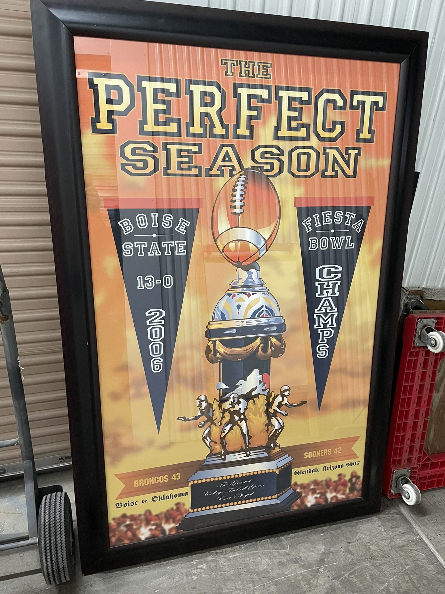 Boise St. Broncos Perfect Season! Professionally Framed Poster!