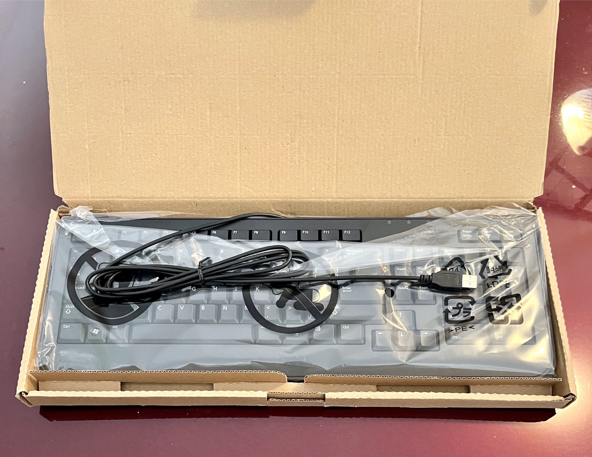 NIB DELL Slim Black Usb Wired Keyboard