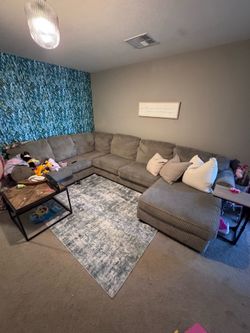 Large grey couch