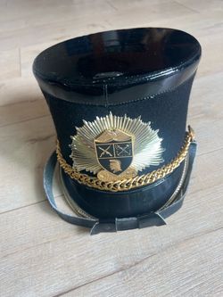 Marching Band  Hat with Gold Badge