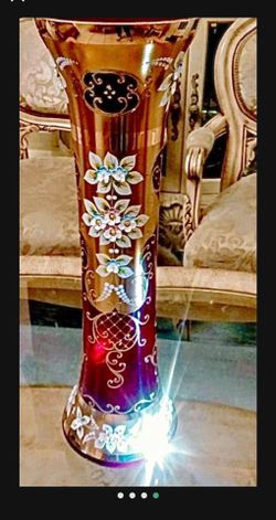 MOTHER’S DAY BEST PRESENT: Italian handcrafted 18k gold plated VASE