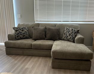 Ashley Gray Sectional Sofa with Chaise - Completely new