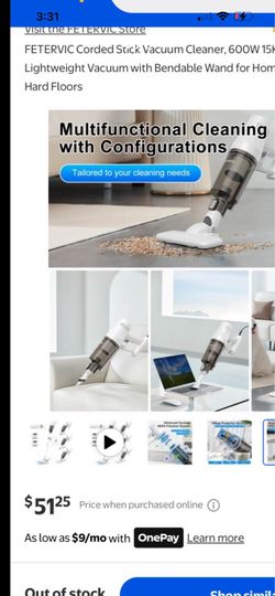Corded vacuum cleaner