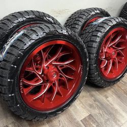 ON SALE  -NEW 22x10 fuel wheels wrapped in 285/45r22 RBP tires