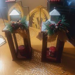 Set Of Two Xmas Lanterns 