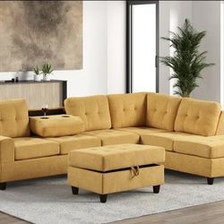 Reversible Sectional + Ottoman
