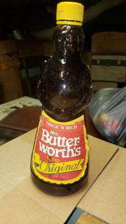 Mrs Butter Worth Glass Bottles - X3 - - -