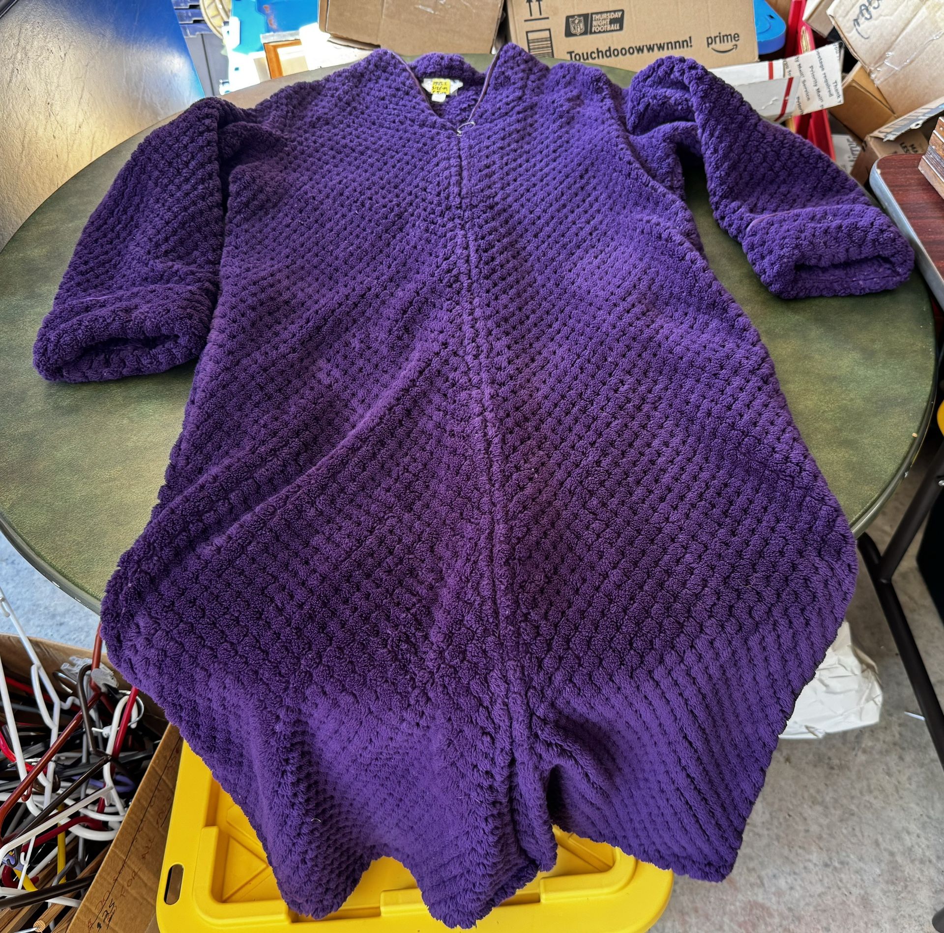 Purple Zippered Charter Club-Robe-100% Polyester Size Medium