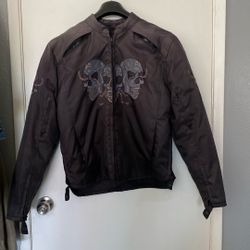 Biker Jacket Brand Is Revolution Gear Used One Time Perfect Condition. It Has Removable Armor Inserts In The Back Elbows And Shoulders To Protect