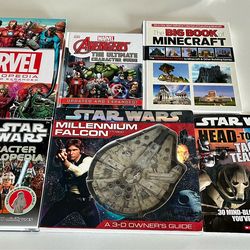 Star Wars, Marvel & Minecraft Books Bundle – Great Condition