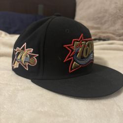 Early 2000s 76ers Fitted Hat Size 7 1/2