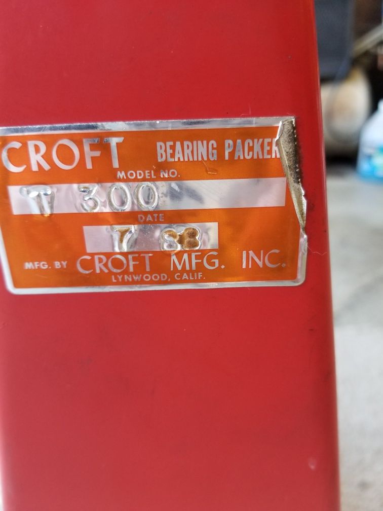 Croft Industrial wheel bearing packer for Sale in Fallbrook, CA OfferUp