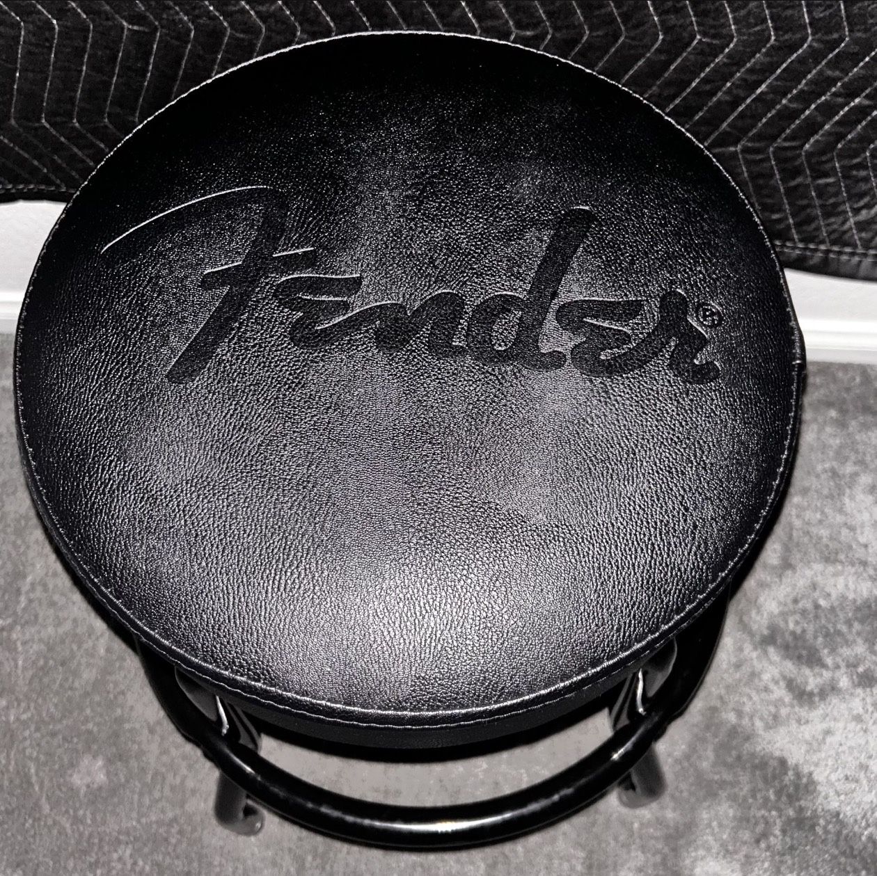 Fender Embossed Black Logo 30” Barstool - Black
