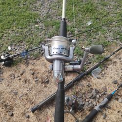 Fishing Pole With Reel And Line 