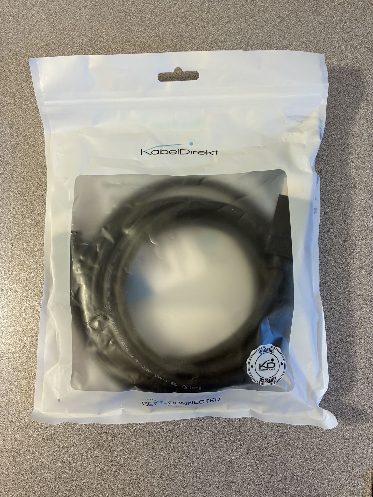 KabelDirekt 10ft DisplayPort Cable 1.4 8K VESA Certified (Unused)