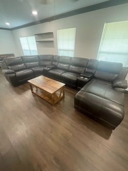 Couch brown leather