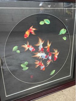 Goldfish  - A Chinese handmade silk embroidery art