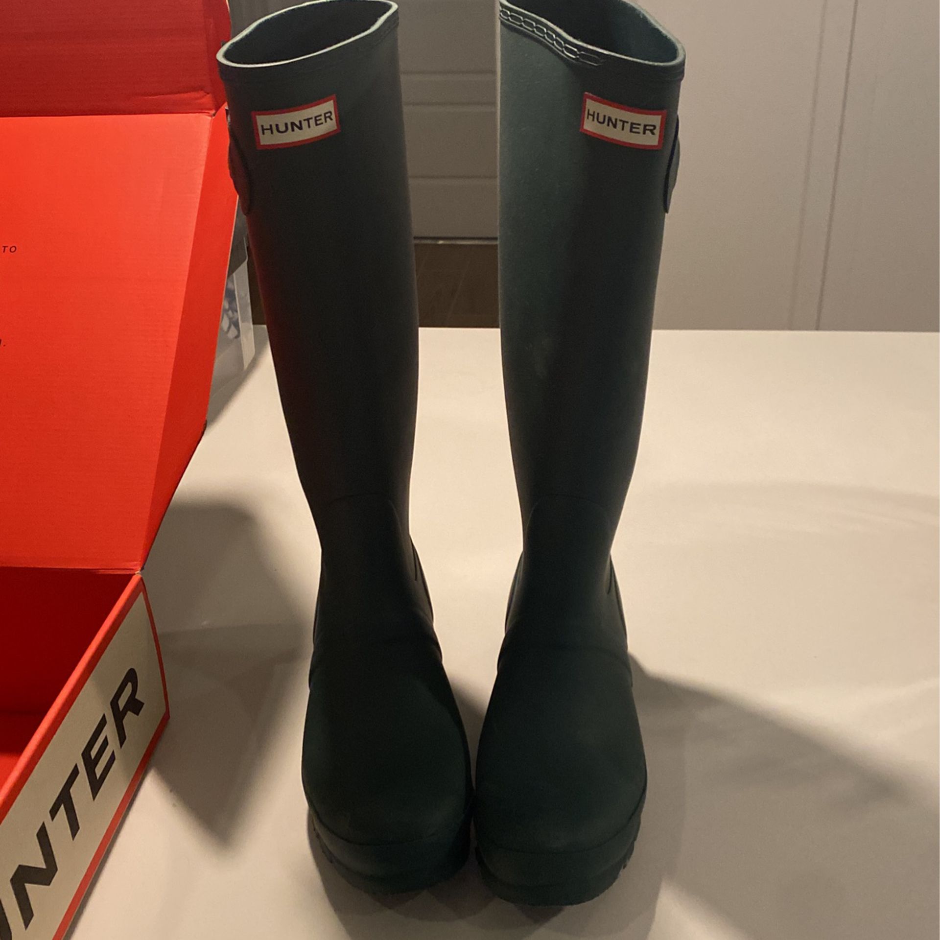 Brand New Hunter Rain Boots Size 9 Women’s Green
