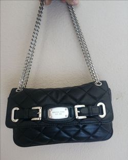 Michael Kors Hamilton Small Quilted Leather Flap Shoulder Bag Purse Handbag