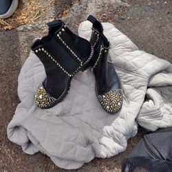 *•*AUTHENTIC*•* Christian Lou Boutin Calf-Skin Chelsea Boots Size 38 1/2