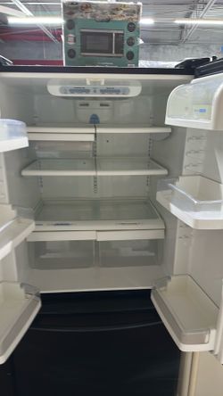 Black French door refrigerator