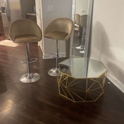 Bar Stools And Coffee Table $200
