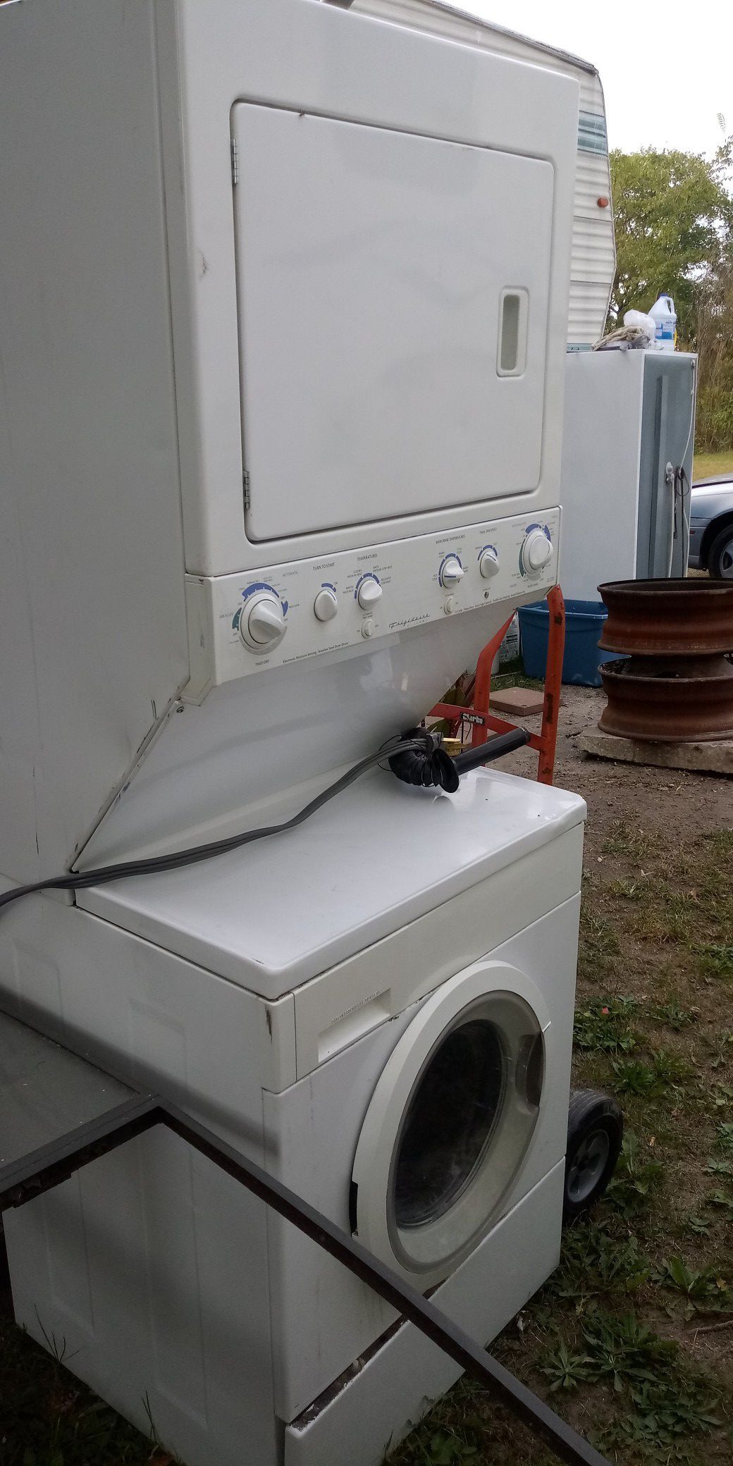 Stackable washer and dryer ,works great