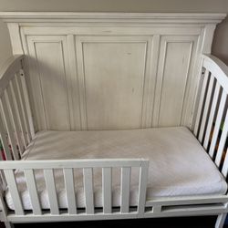 Crib Sale! Includes Toddler Rail & Waterproof Organic Mattresses