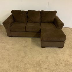 Brown Reversible Sectional Couch Sofa *Free Delivery*