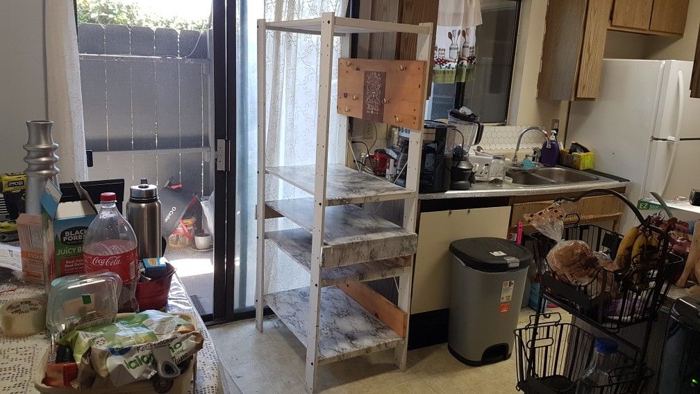 Free Coffee Station Wood Shelves