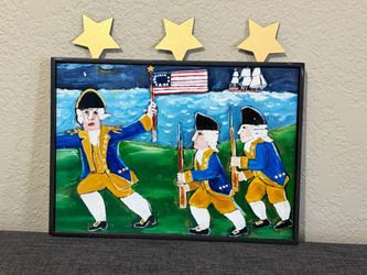 Nancy Thomas 2006 Folk Art Revolutionary War Painting