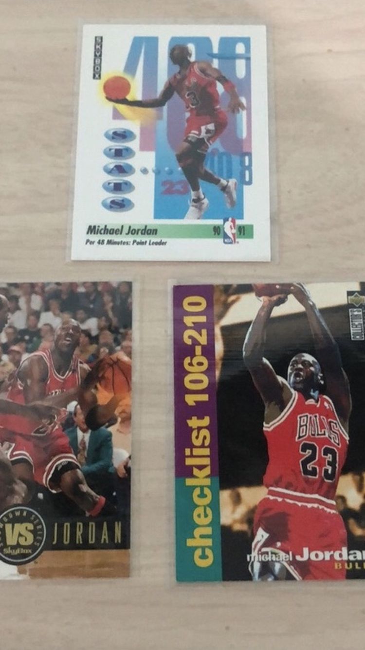 Michael Jordan Basketball Cards (3)