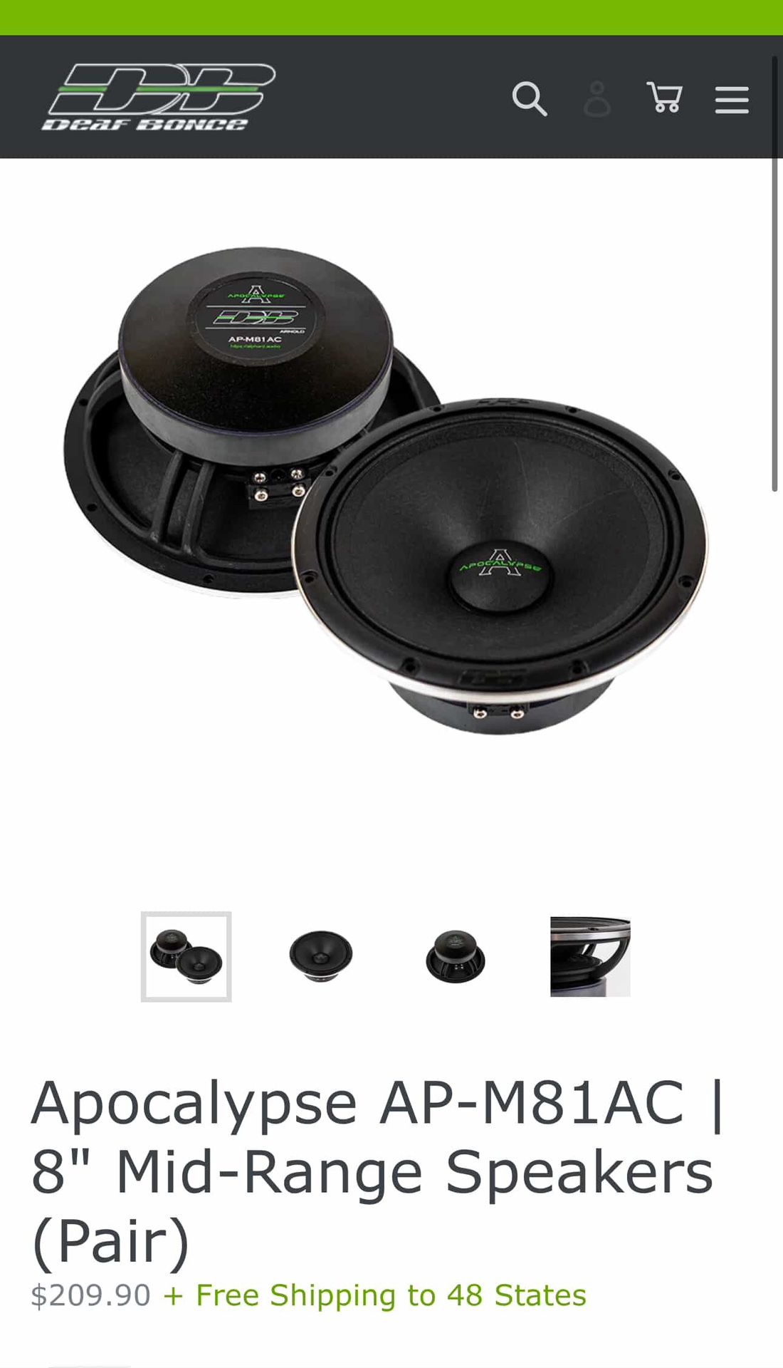 Apocalypse AP-M81AC PRO | Mid-Range Speakers (Pair)