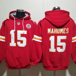 Kansas City Chiefs Hoodie, Mahomes #15 Hockey