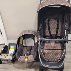 Chicco Bravo Stroller, Car Seat and Base