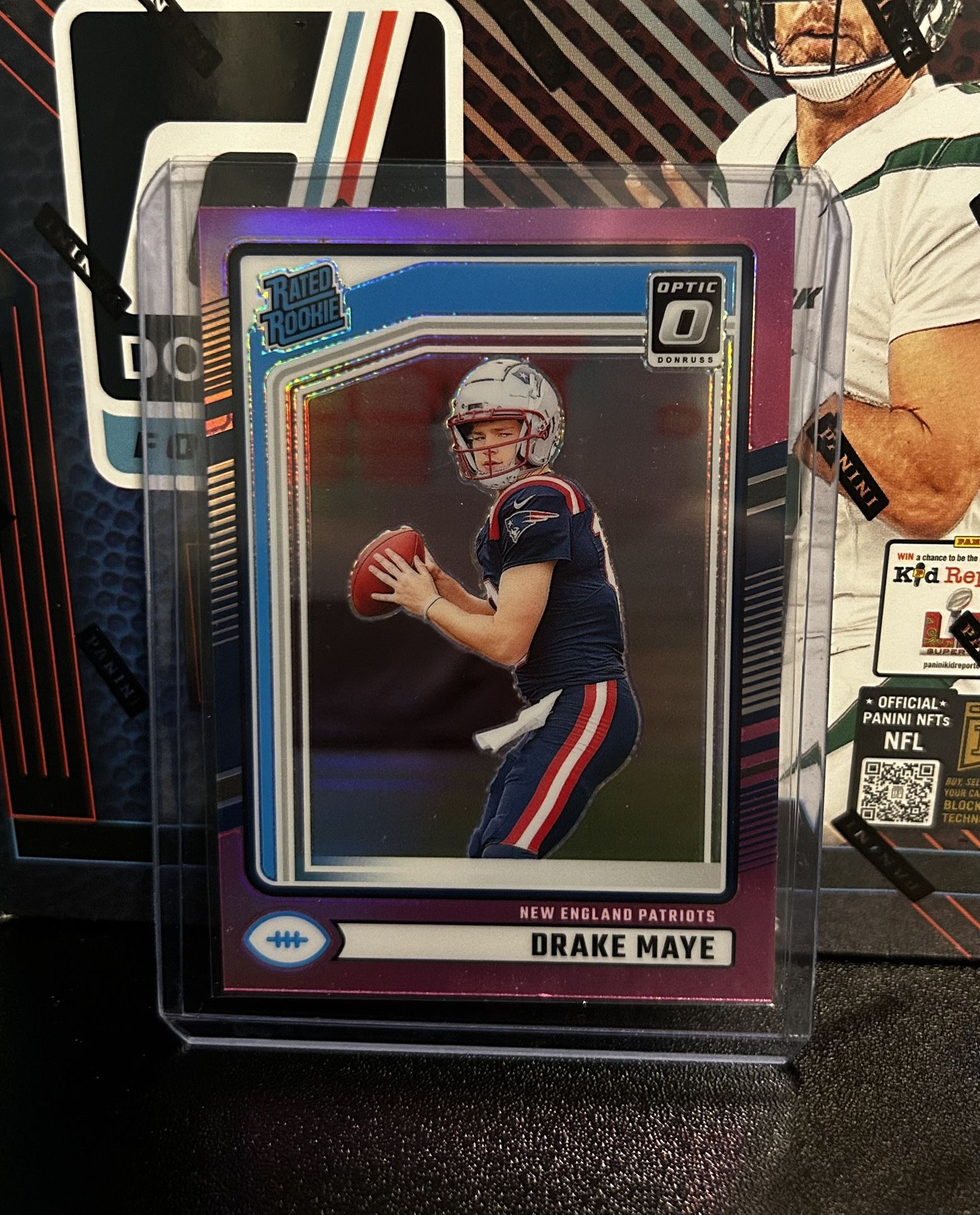 Drake Maye Pink Prizm 2024 Donruss Rookie Card