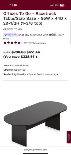 Offices to go - race track desk . Color American espresso lightly used