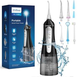 Elifloss Cordless Rechargeable Water Dental Flosser Oral Irrigator with 4 Modes