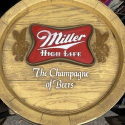 Miller High Life Wall Display Keg 1970s