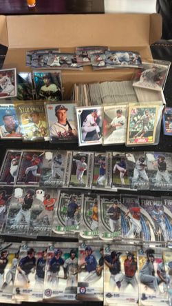 Box of baseball cards