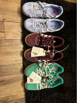 Girl adidas and steve madden sneakers