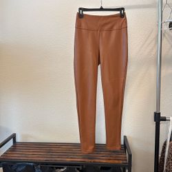 Caramel Faux Leather Pants 