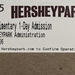 Hershey Park Ticket Exp 01/04/2026