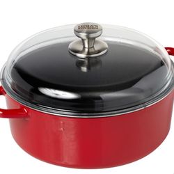 Lidia's Kitchen Lighter Nonstick Cast Iron 5-Quart Dutch Oven 