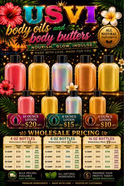USVI Body Oils and Body Butters