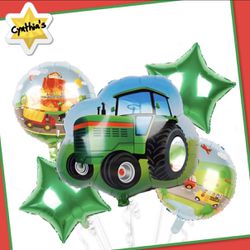Set Tractor Balloons Party Supplies Decorations 