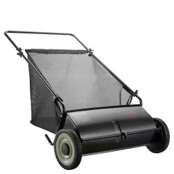 Push Lawn Sweeper, 26-inch Leaf & Grass Collector, Strong Rubber Wheels & Heavy Duty Thickened Steel, Durable to Use with Large Capacity 7 cu. ft. Mes