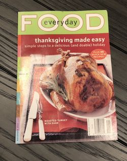 Vtg Food Everyday Magazine November 2004 Back Issue Thanksgiving Made Easy 