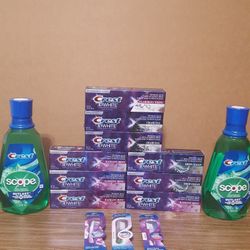 Oral Care Bundle( Crest, Oral B Toothpaste, Mouthwash)