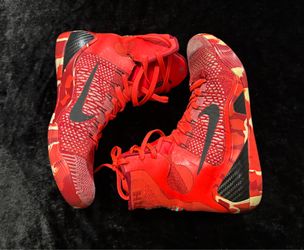 Mens Size 10 Kobe Bryant Nike Kobe 9 Elite Christmas/Sequoia Hightop Shoes